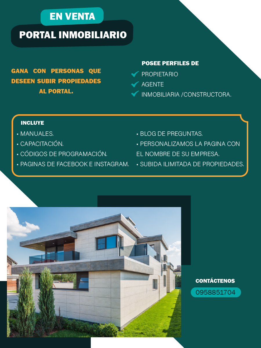 Oportuno Sistema Web Inmobiliario