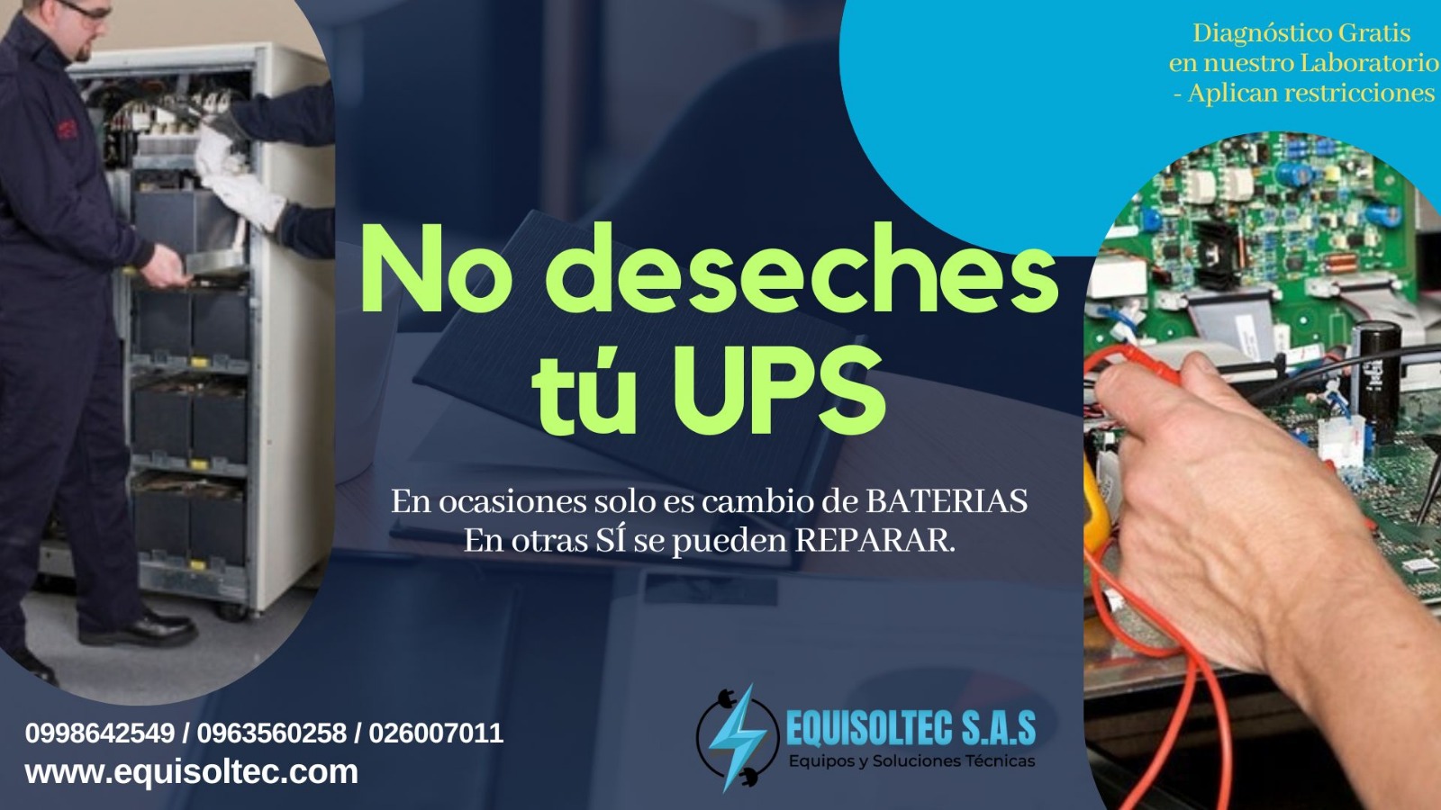 Reparacion de UPS, Mantenimiento de UPS, Revision de UPS