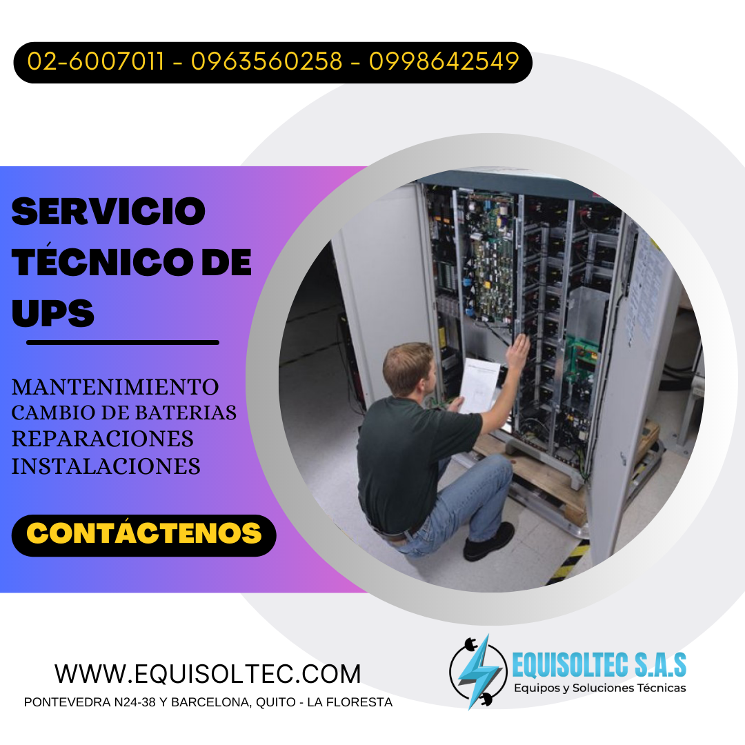 CAMBIO DE BATERIA UPS, MANTENIMIENTO DE UPS, SERVICIO TECNICO DE UPS