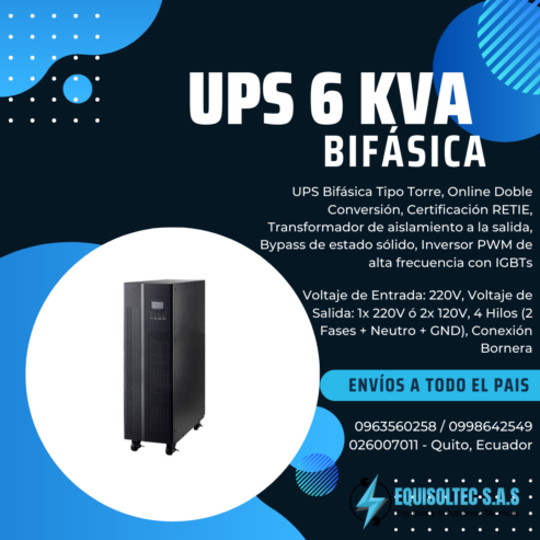 UPS 6 KVA – UPS 10 KVA – UPS BIFASICA
