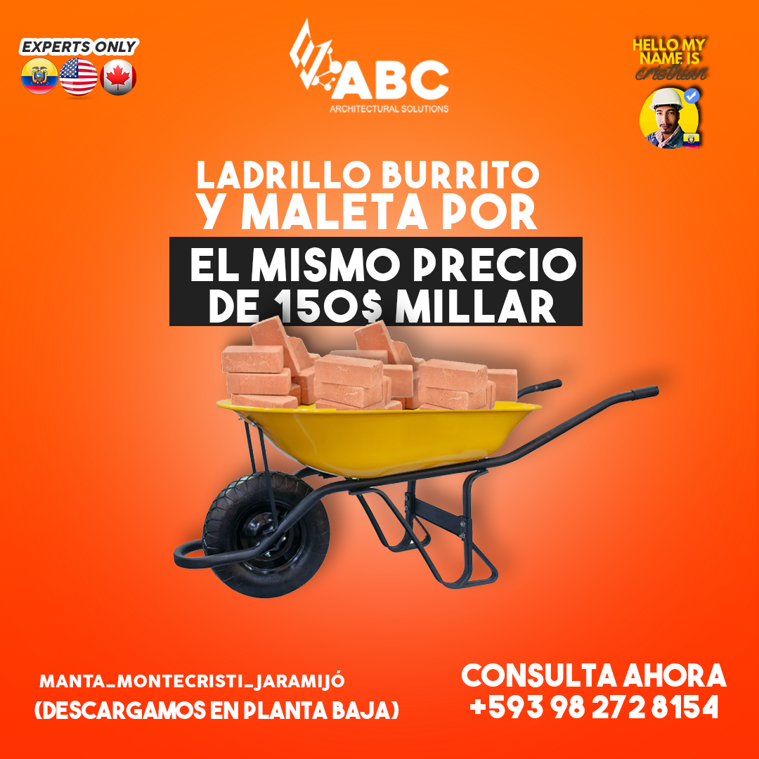 VENTA DE LADRILLOS A DOMICILIO EN MANTA , MONTECRISTI, JARAMIJÓ, PUERTO CAYO, PUERTO LOPEZ, SALANGO, AYAMPE
