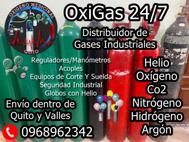 Oxigeno Medicinal Industrial Quito Gases Industriales Globos de Helio