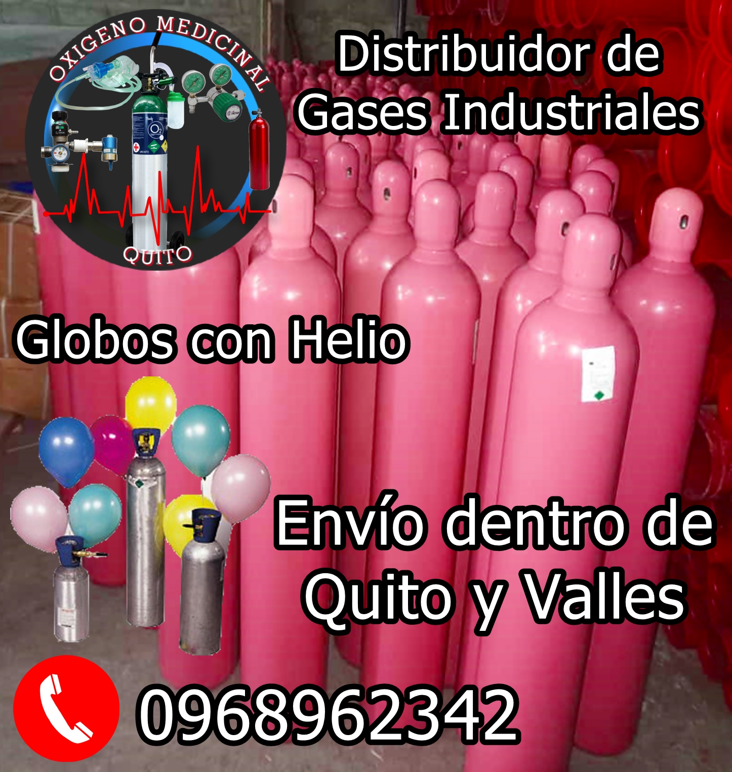 Oxigeno Medicinal Industrial Quito Gases Industriales Globos de Helio