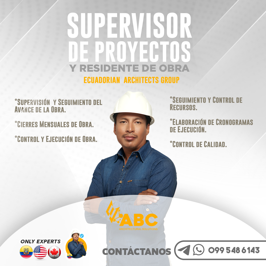 Residentes de obra en Manta Ecuador, supervisor de Obra, fiscalizadores, fiscalización, arquitectos de Manta, arquitectos