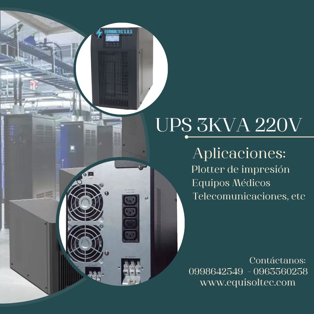 UPS ONLINE 1 KVA, UPS ONLINE 2 KVA, UPS ONLINE 3 KVA, UPS para plotter 3kva 220V