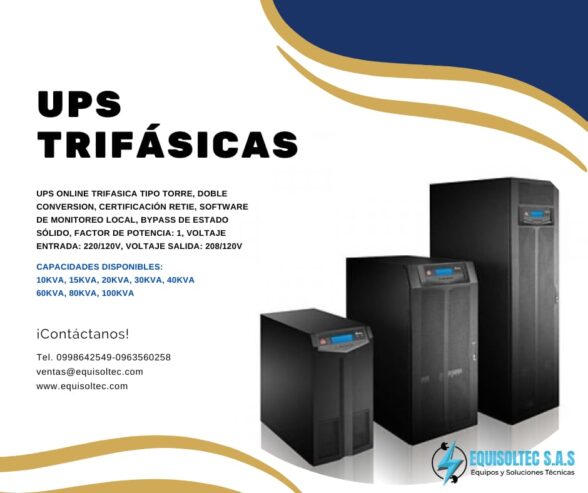 UPS Trifasica 10kva, UPS Trifasica 15kva, UPS Trifasica 20kva, UPS Trifasica 30kva, UPS trifasica 40