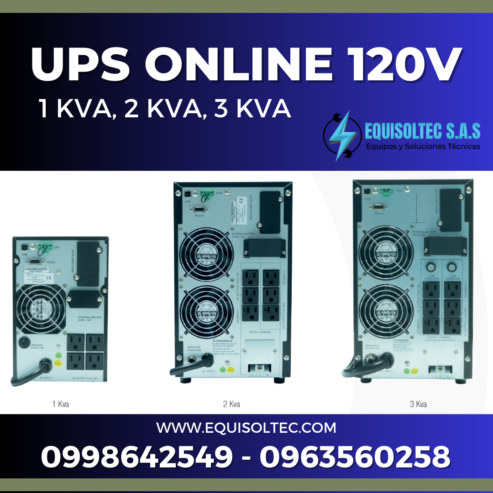 UPS ONLINE 1 KVA, UPS ONLINE 2 KVA, UPS ONLINE 3 KVA, UPS para plotter 3kva 220V