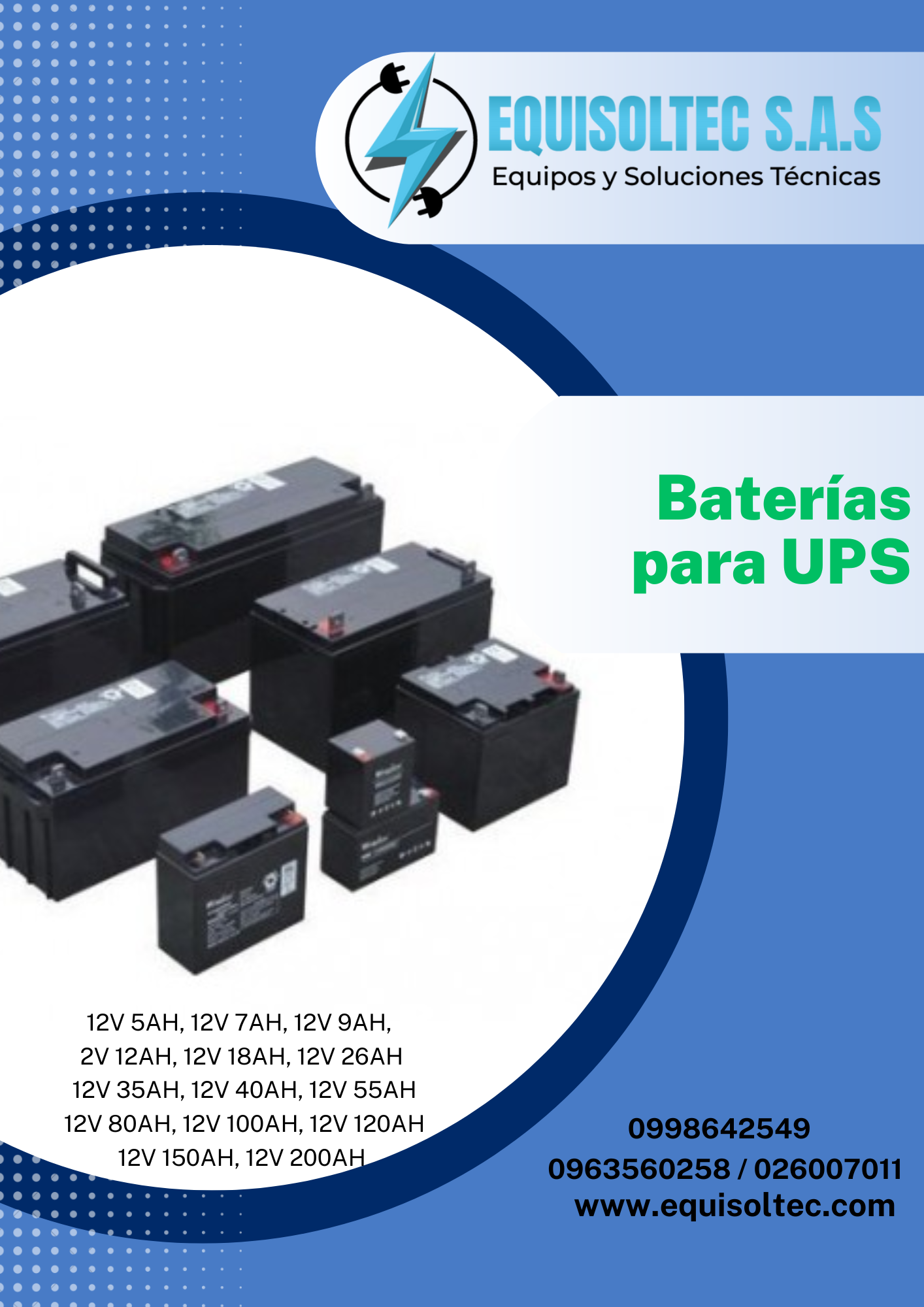 MANTENIMIENTO DE UPS, CAMBIO BATERIA UPS, BATERIA PARA UPS, SERVICIO TECNICO DE UPS
