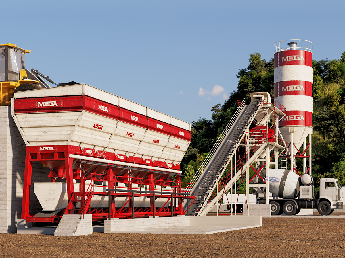 MEGA PLANTA DE CONCRETO 60 m3 – MEZCLADORA TWINSHAFT – ENVÍO GRATIS