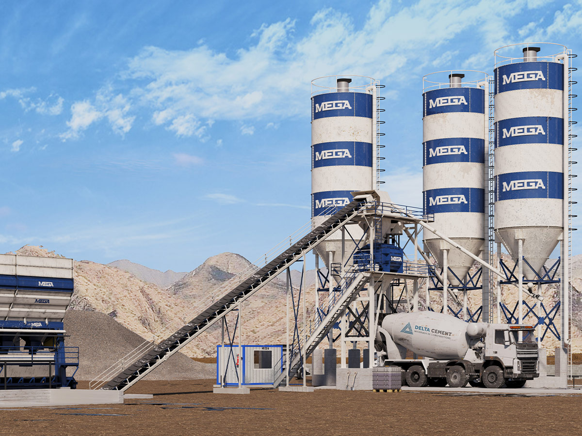 MEGA PLANTA DE CONCRETO 120 m3 – MEZCLADORA TWINSHAFT – ENVÍO GRATIS