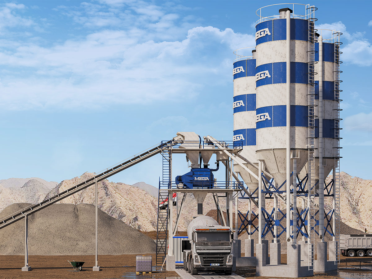 MEGA PLANTA DE CONCRETO 120 m3 – MEZCLADORA TWINSHAFT – ENVÍO GRATIS