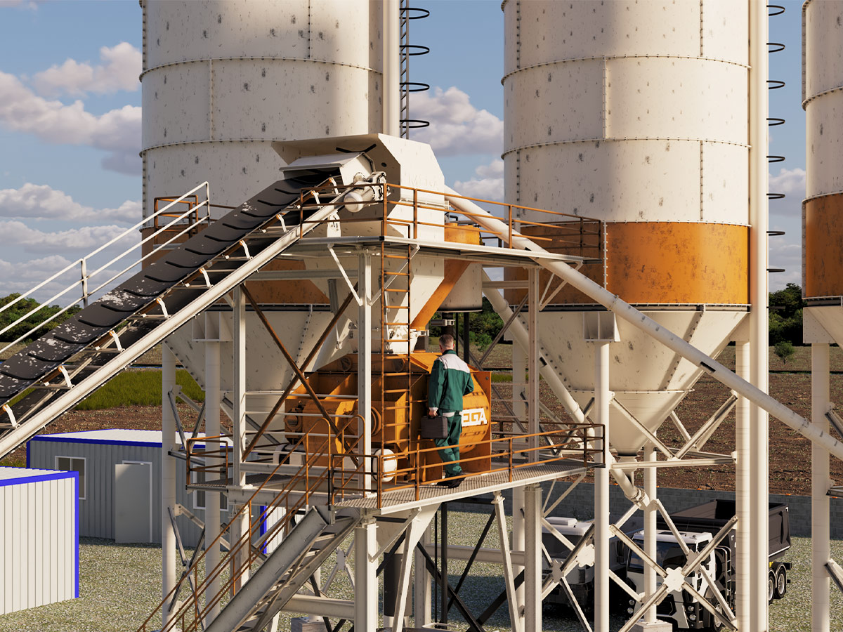 MEGA PLANTA DE CONCRETO 150 m3 – MEZCLADORA TWINSHAFT – ENVÍO GRATIS