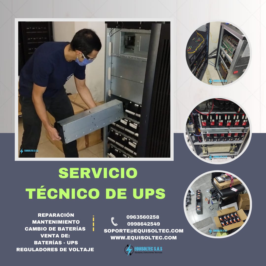 Revision de UPS, Mantenimiento de UPS, Cambio bateria UPS, Servicio tecnico de UPS