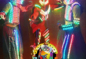 Show Hora Loca Guayaquil Robots Led Cabezones