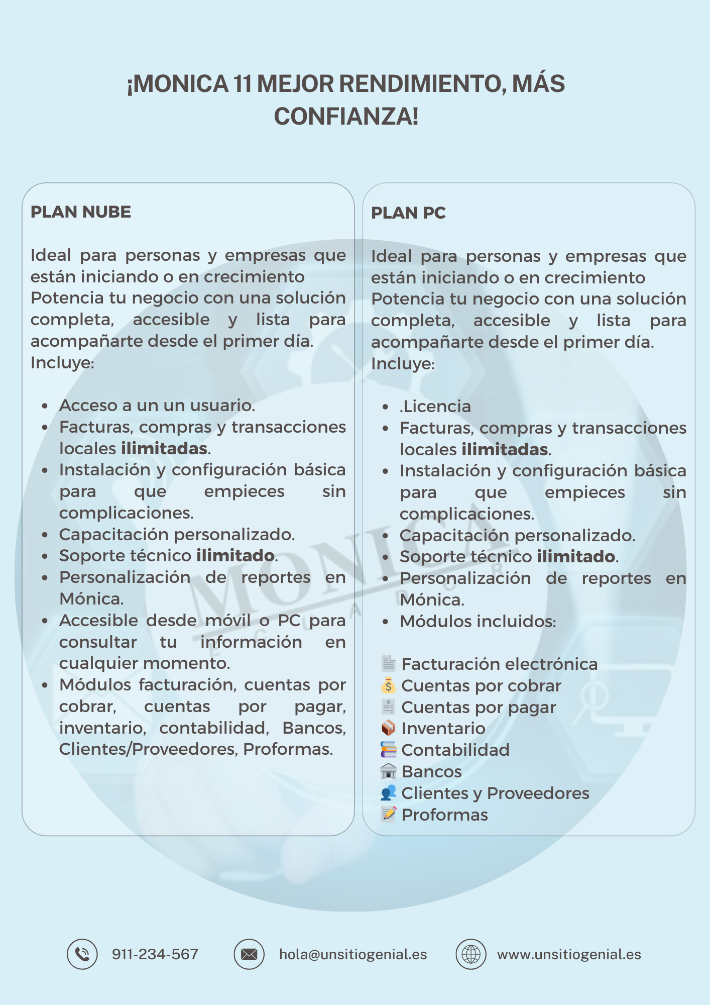 ¡Optimiza tu negocio con Mónica 11!